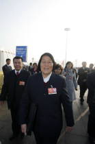 2009年3月来京出席第十一届全国人大二次会议的全国人大代表申纪兰